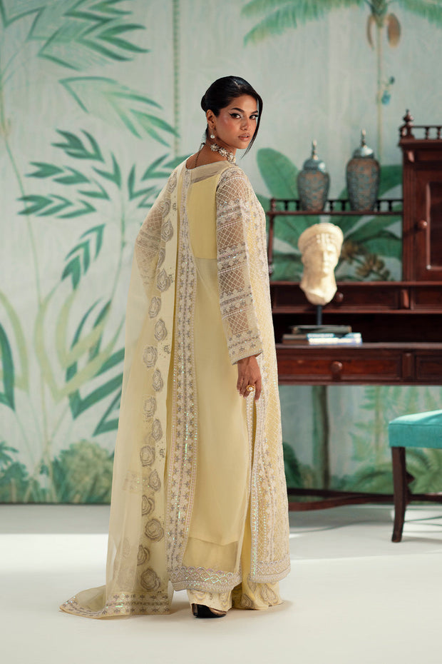 Silver Embroidered Organza Ensemble Pakistani Party Dress