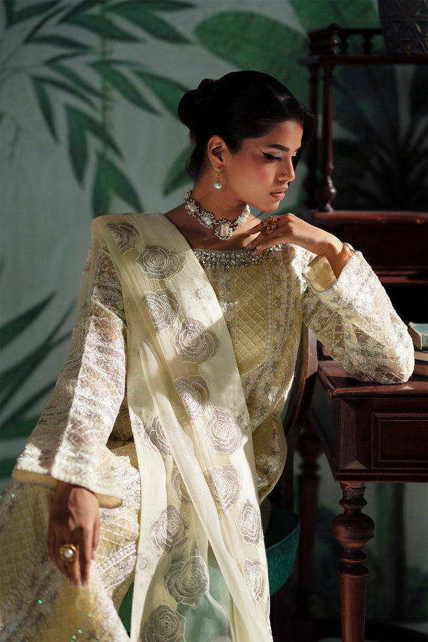 Silver Embroidered Organza Ensemble Pakistani Party Dress
