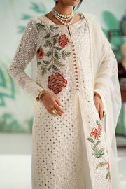 White Embroidered Organza Ensemble Pakistani Party Dress