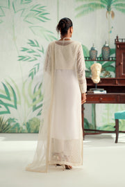 White Embroidered Organza Ensemble Pakistani Party Dress
