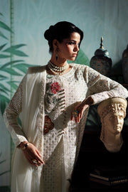 White Embroidered Organza Ensemble Pakistani Party Dress