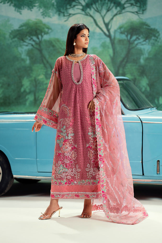 Sea Green Embroidered Net Ensemble Pakistani Dress