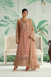 Gold Embroidered Organza Ensemble Pakistani Party Dress