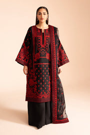 Black Elegant 3-Piece Pakistani Designer Dress