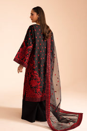 Black Elegant 3-Piece Pakistani Designer Dress