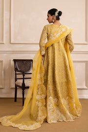 Mustard Embroidered Ensemble With Dupatta Pakistani Designer