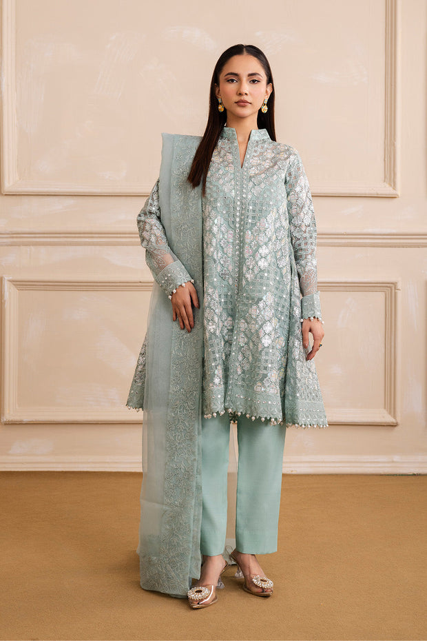 Elegant Peplum Frock With Straight Pants