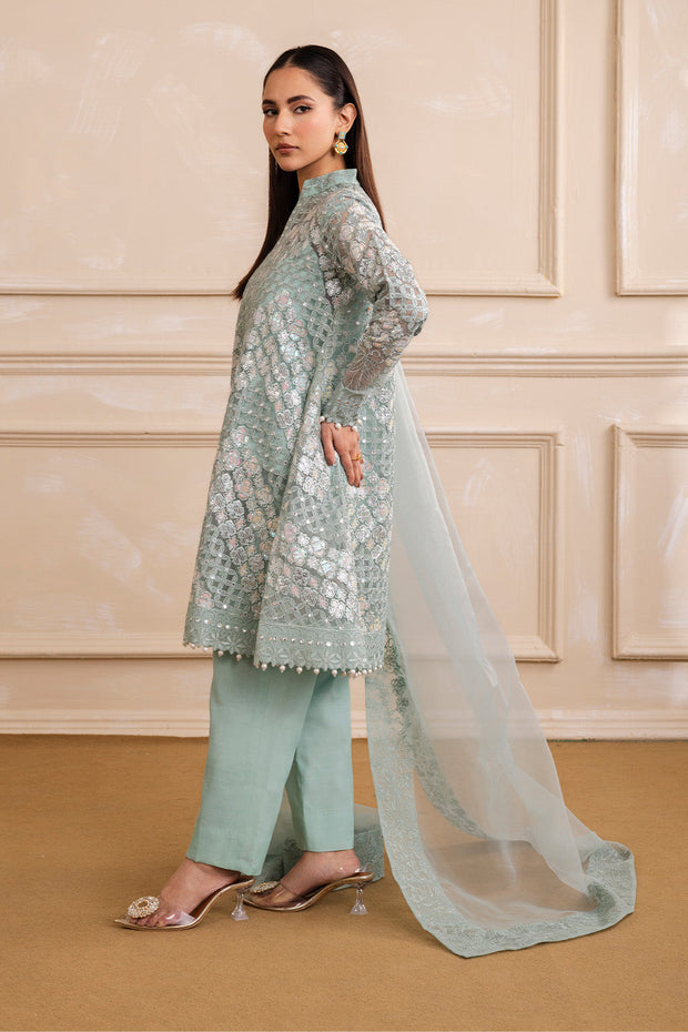 Elegant Peplum Frock With Straight Pants