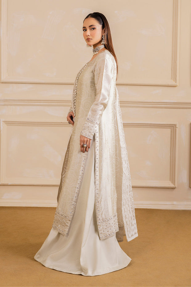 Beige Digitally Printed Ensemble Pakistani Designer Dress