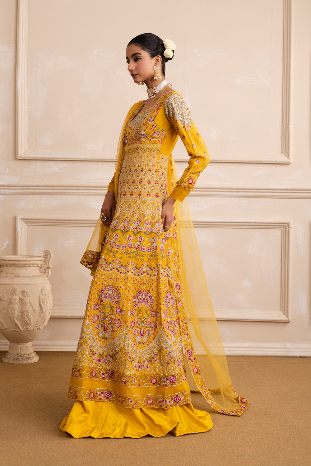 Elegant Anarkali Kalidar With Flared Pants