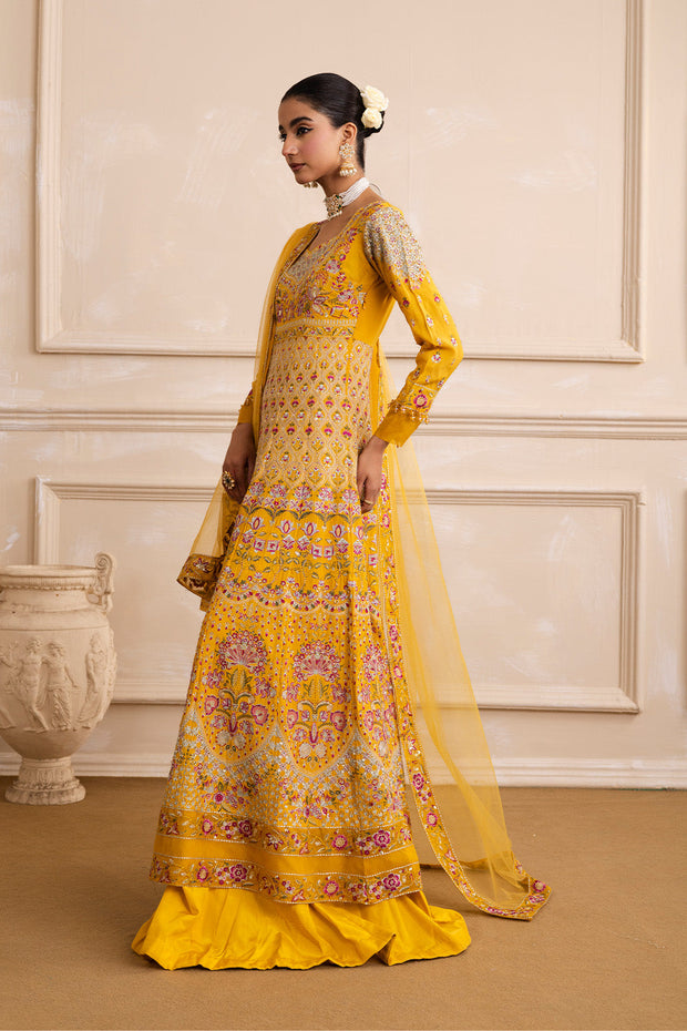 Elegant Anarkali Kalidar With Flared Pants