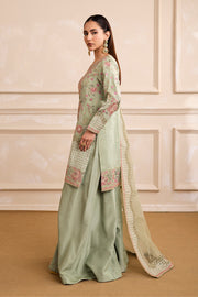 Grey Embroidered Ensemble Pakistani Dress