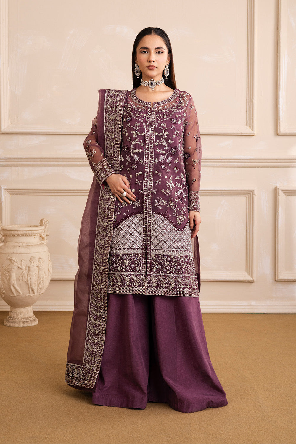 Beige Luxury Ensemble Pakistani Dress