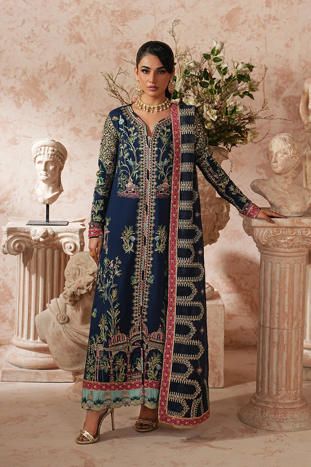 Majestic Organza Embroidered Pakistani Eid Suit