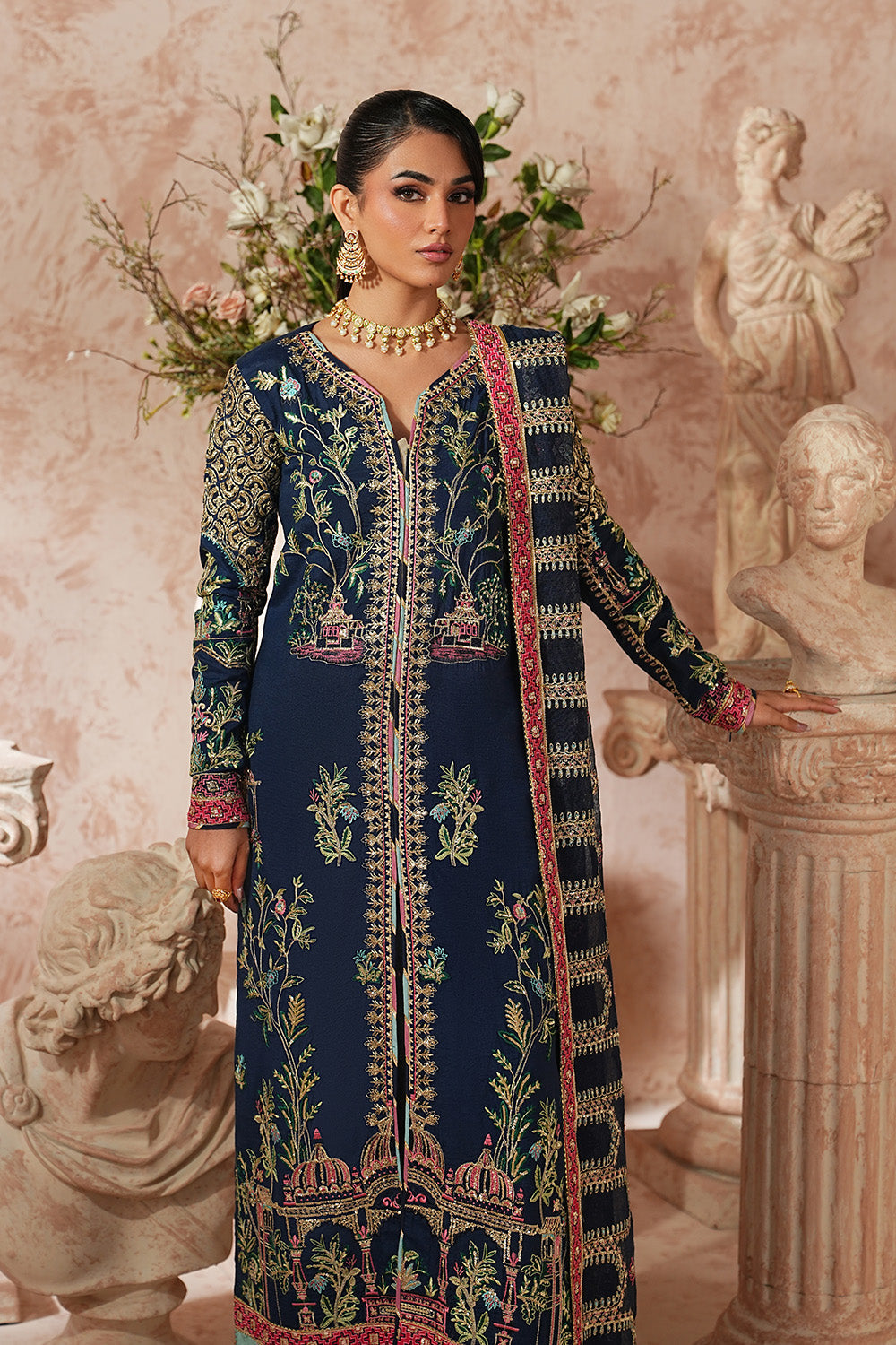 Majestic Organza Embroidered Pakistani Eid Suit