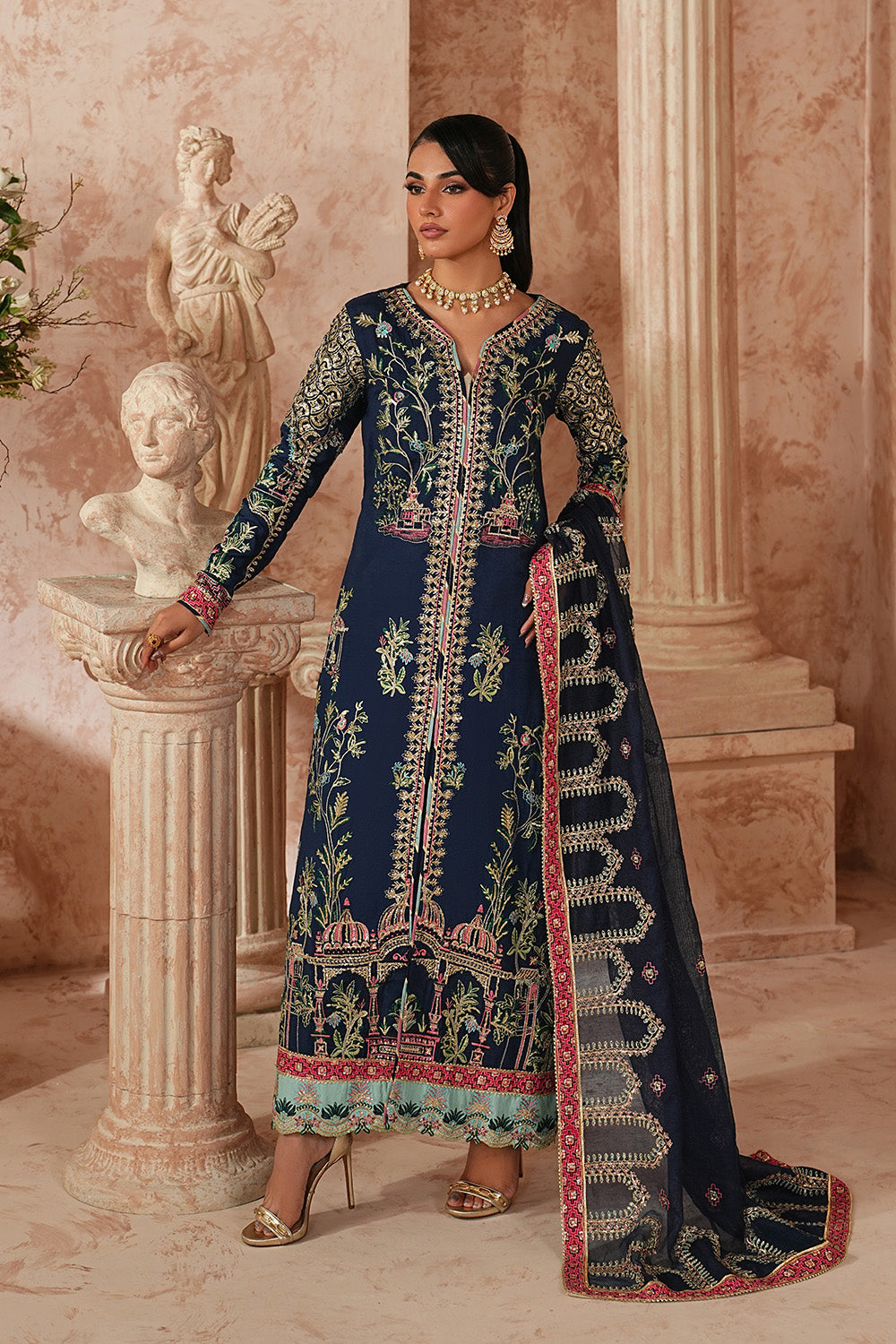 Majestic Organza Embroidered Pakistani Eid Suit