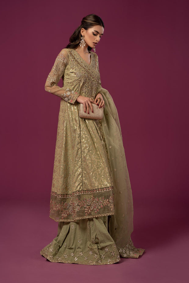 Maria B Luxury Formal Angrakha Trousers Pakistani Party Dress