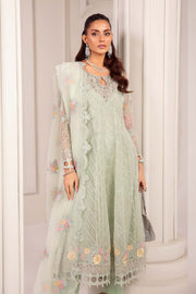 Maria B Luxury Formal Light Green Embroidered Pakistani Party Dress 2024