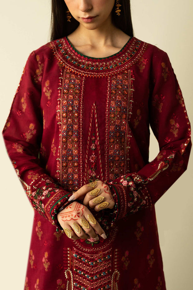 Maroon Pakistani Embroidered Salwar Kameez For Party Dress 2023