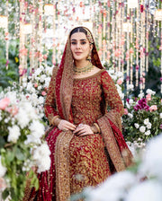 Maroon Red Kameez Lehenga for Pakistani Bridal Dresses 2023