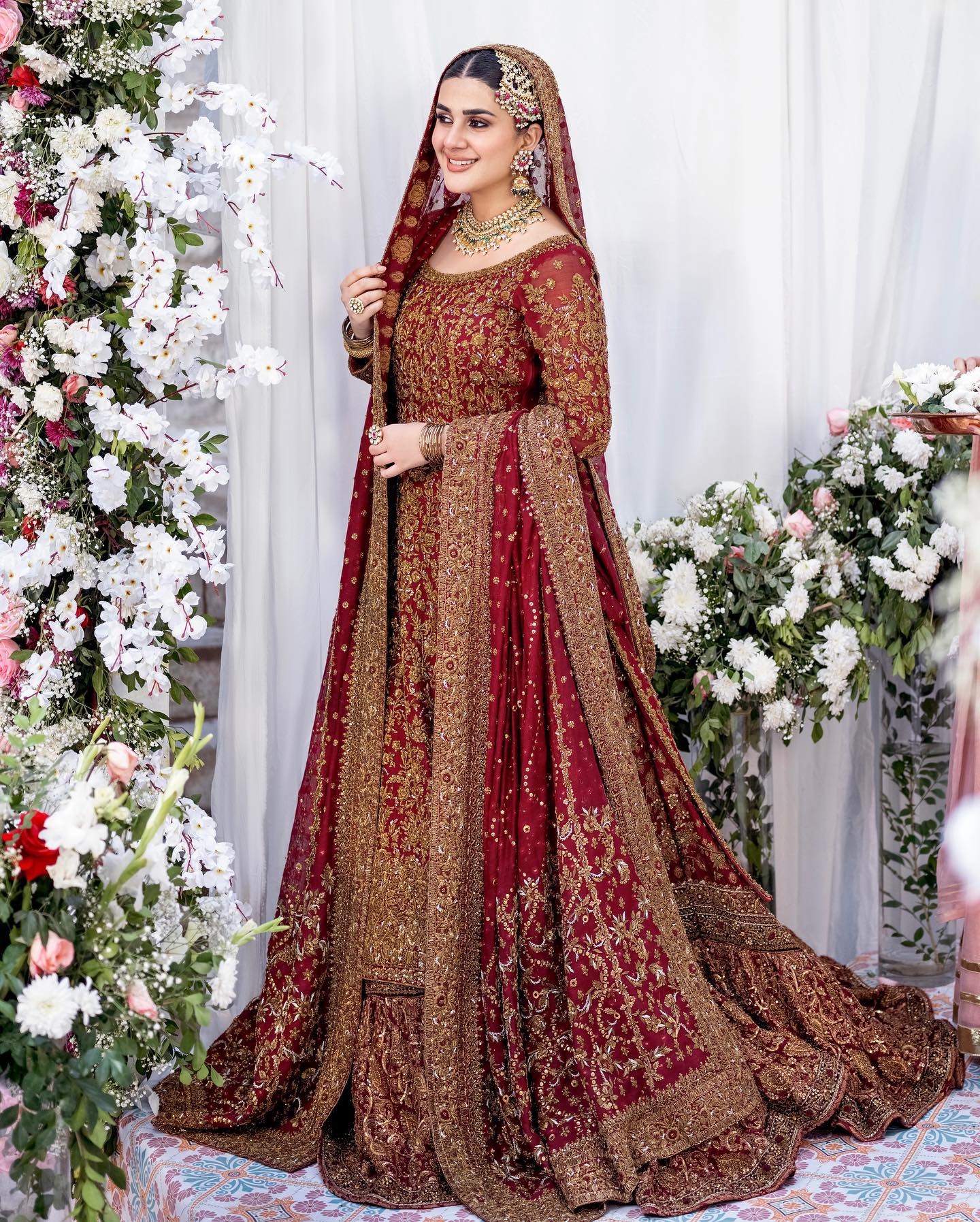 Maroon Red Kameez Lehenga for Pakistani Bridal Dresses – Nameera by Farooq Maroon Red Kameez Lehenga for Pakistani Bridal Dresses – Nameera by Farooq