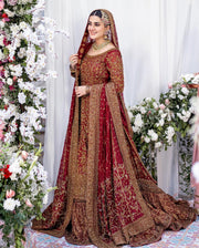 Maroon Red Kameez Lehenga for Pakistani Bridal Dresses