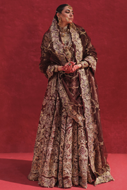 Maroon Zinc Lehenga Shirt for Pakistani Bridal