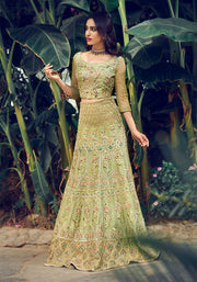 Elegant Pakistani Designer Bridal Dress in Rich Red Silk