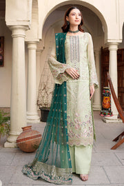 Mint Green Embroidered Pakistani Salwar Kameez with Sea Green Dupatta