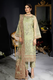 Mint Green Embroidered Pakistani Wedding Dress in Kameez Trousers Style
