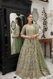Mint Green Heavily Embellished Pakistani Wedding Dress in Pishwas Style