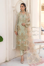 Mint Green Heavily Embroidered Chiffon Pakistani Salwar Kameez Suit