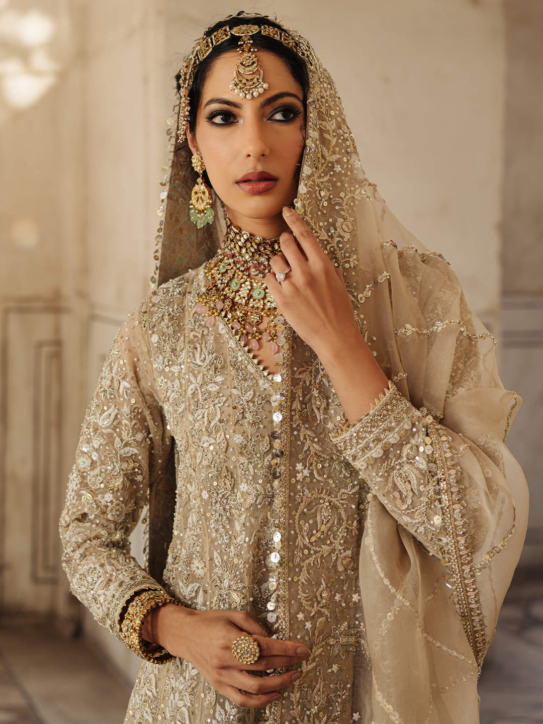 Majestic Pakistani Bridal Wear with Zardozi Embroidery