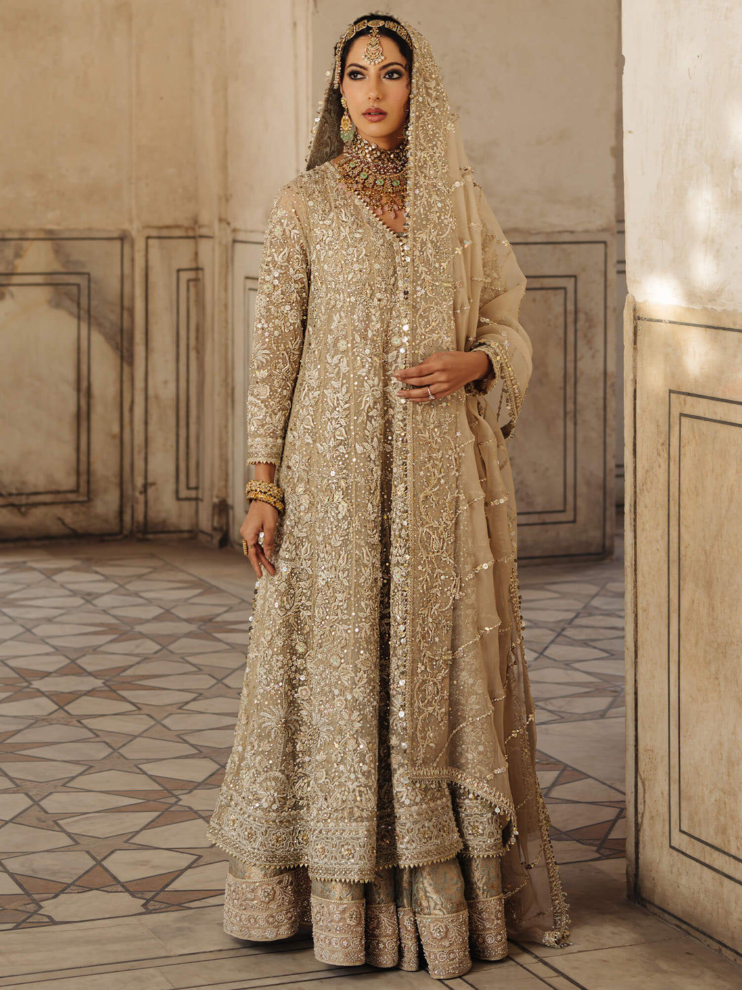 Majestic Pakistani Bridal Wear with Zardozi Embroidery