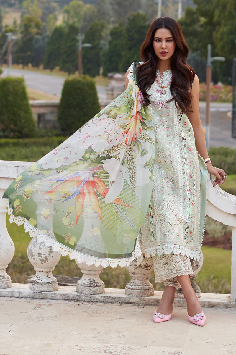 New Alluring Mint Green Shade Embroidered Pakistani Salwar Kameez