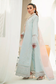 New Aqua Blue Embroidered Pakistani Salwar Kameez with Dupatta Dress