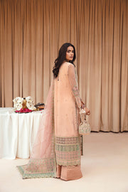 New Baby Pink Embroidered Pakistani Kameez Trousers Wedding Dress 2023