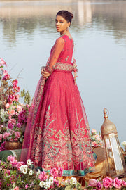 New Bright Pink Embroidered Pakistani Wedding Dress in Long Frock Style 2023