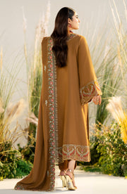 New Brown Elegant Pakistani Salwar Kameez Dupatta Embroidered Suit