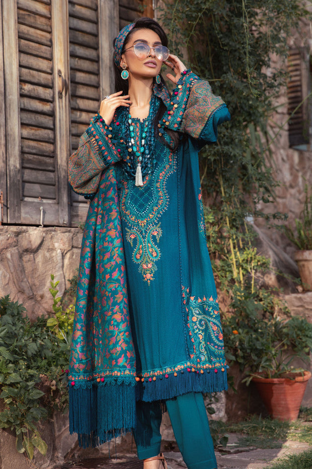 New Cherry Blue Embroidered Pakistani Salwar Kameez Traditional Salwar Suit