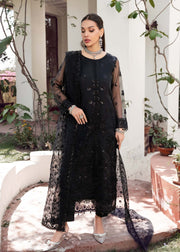 ew Classic Black Embroidered Pakistani Salwar Kameez Dupatta Suit