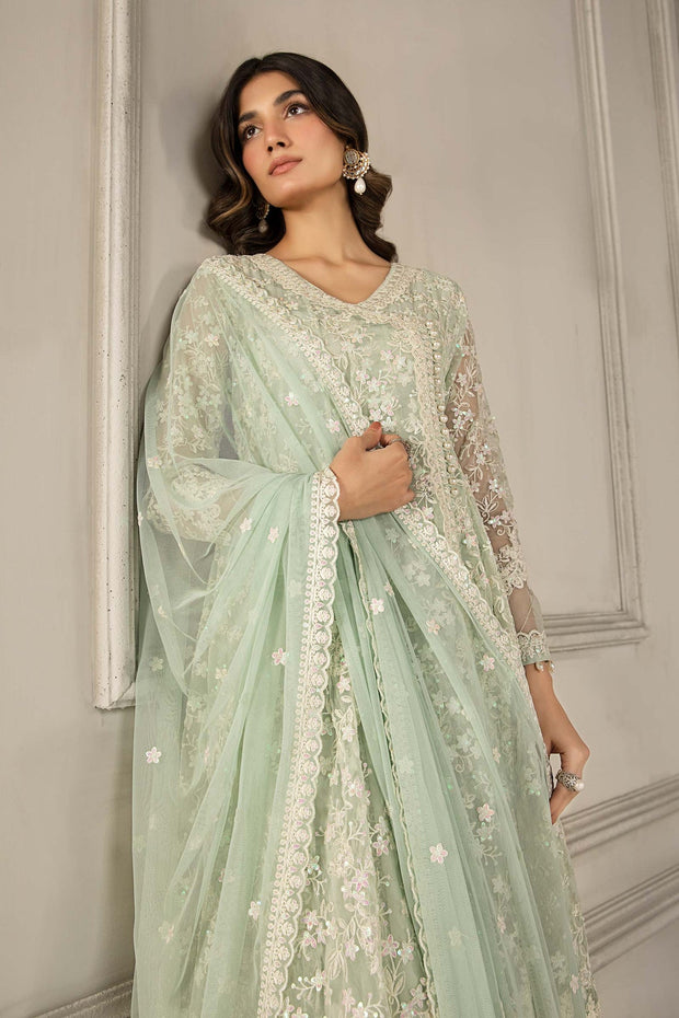 New Classic Light Green Shade Maria B Luxury Formal Pakistani Salwar Suit