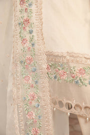 New Classic Off White Embroidered Pakistani Salwar Kameez with Dupatta 2023