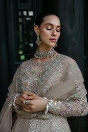 New Classic Pink Embroidered Pakistani Wedding Dress in Pishwas Style 2023