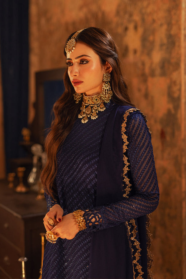 New Classic Regal Blue Pakistani Salwar Kameez with Dupatta Dress In United States 2024