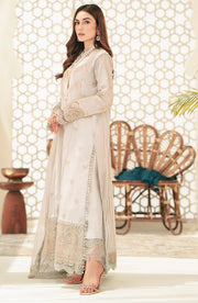 New Cream Color  Pakistani Embroidered Salwar Kameez with Dupatta Dress
