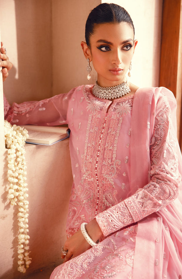 New Crystal Pink Embroidered Pakistani Salwar Kameez Dupatta Salwar Suit