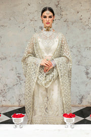 New Crystal White Heavily Embellished Pakistani Party Dress Salwar Suit 2023