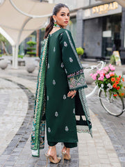 New Dark Green Embroidered Pakistani Salwar Kameez Dupatta Salwar Suit