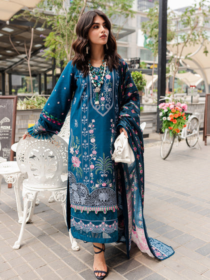 New Elegant Berry Blue Embellished Pakistani Salwar Kameez Dupatta Salwar Suit 2023